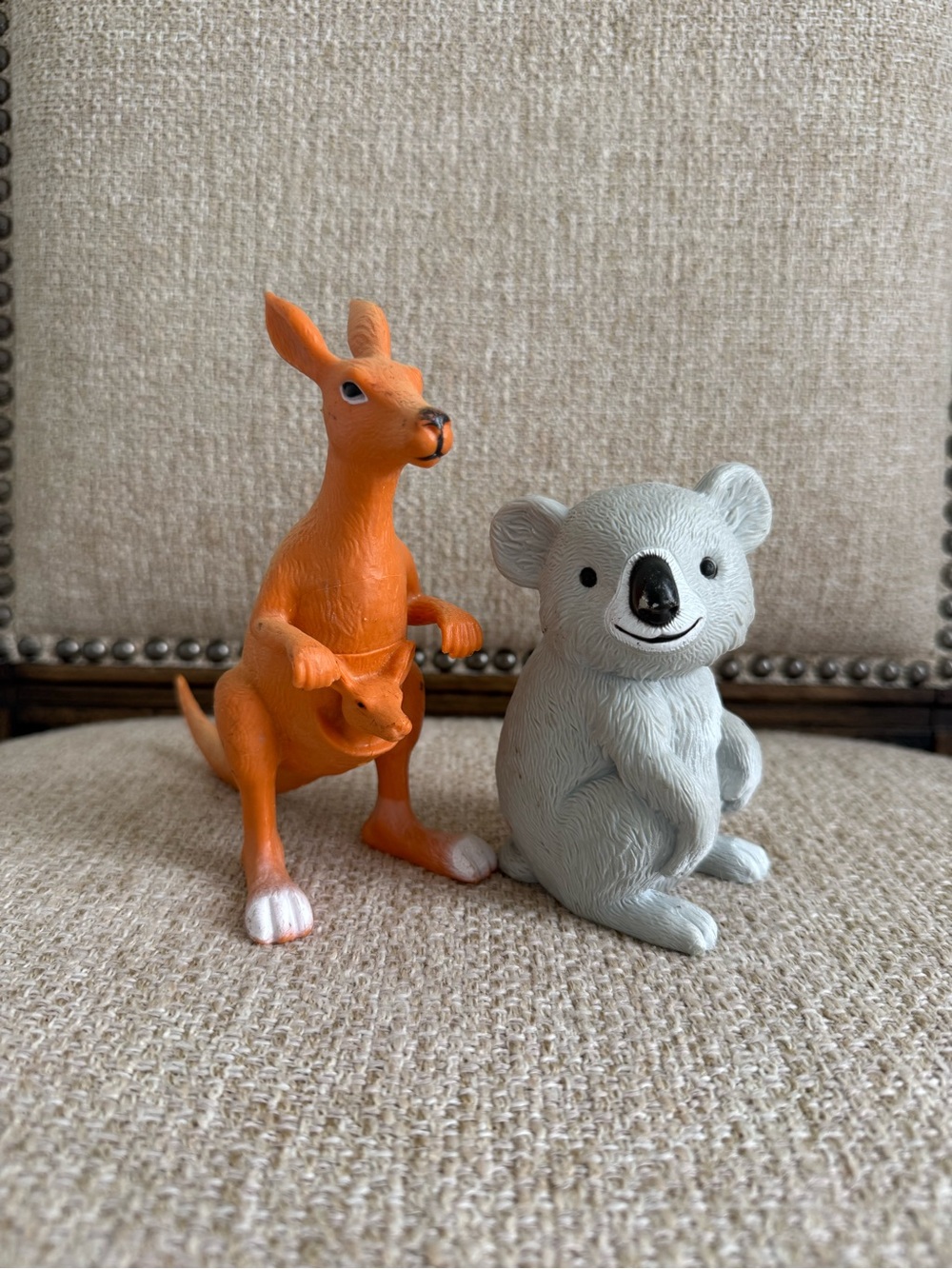 Orange Kangaroo Gray Koala Australian outback toy animals for Kids
